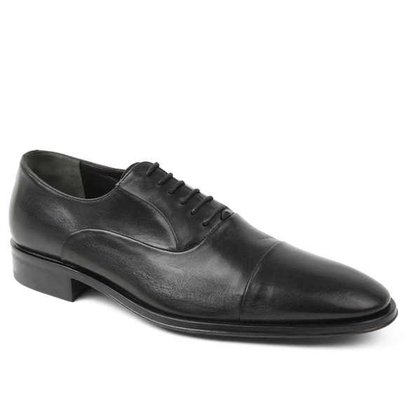Bruno Magli MAIOCO LEATHER OXFORD - BLACK men’s shoes 11 W WIDE - Picture 1 of 8